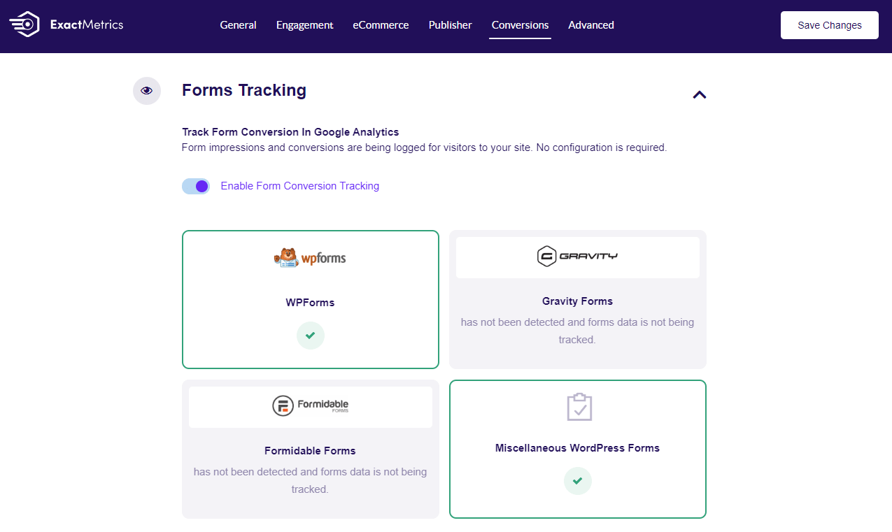 form tracking