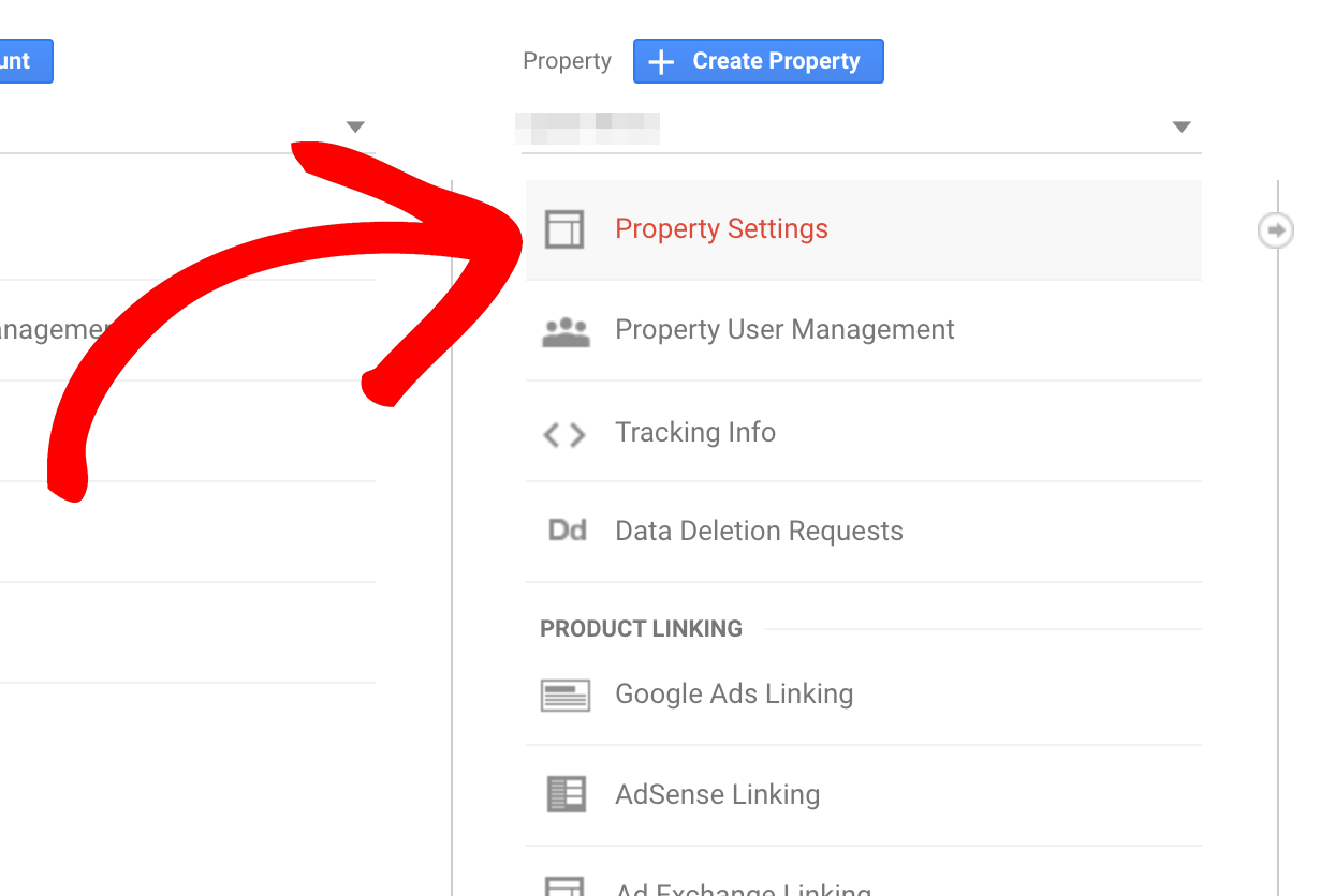 Select Property Settings