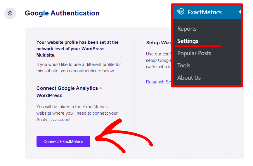 Sub-site Network Settings panel