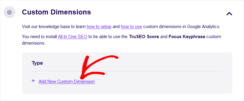 Add New Custom Dimensions