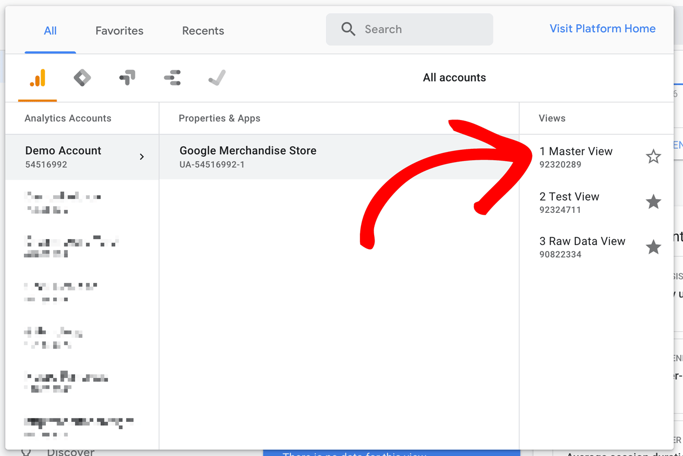 select-ga-profile-and-view