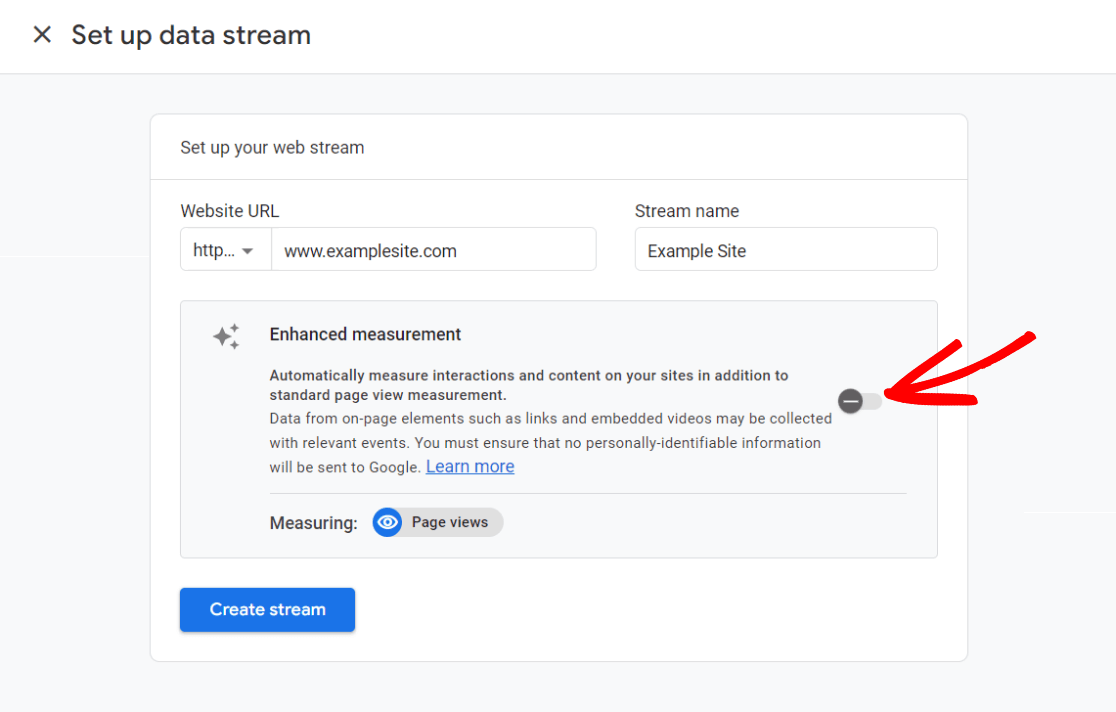 Set up GA4 data stream