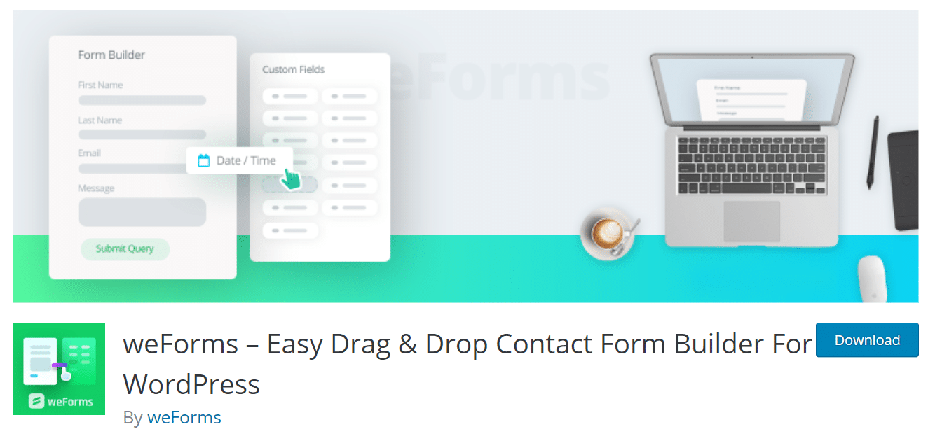 weforms wordpress contact form