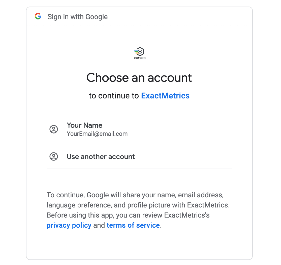 select google account