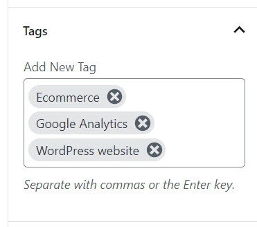 dont use too many wordpress tags