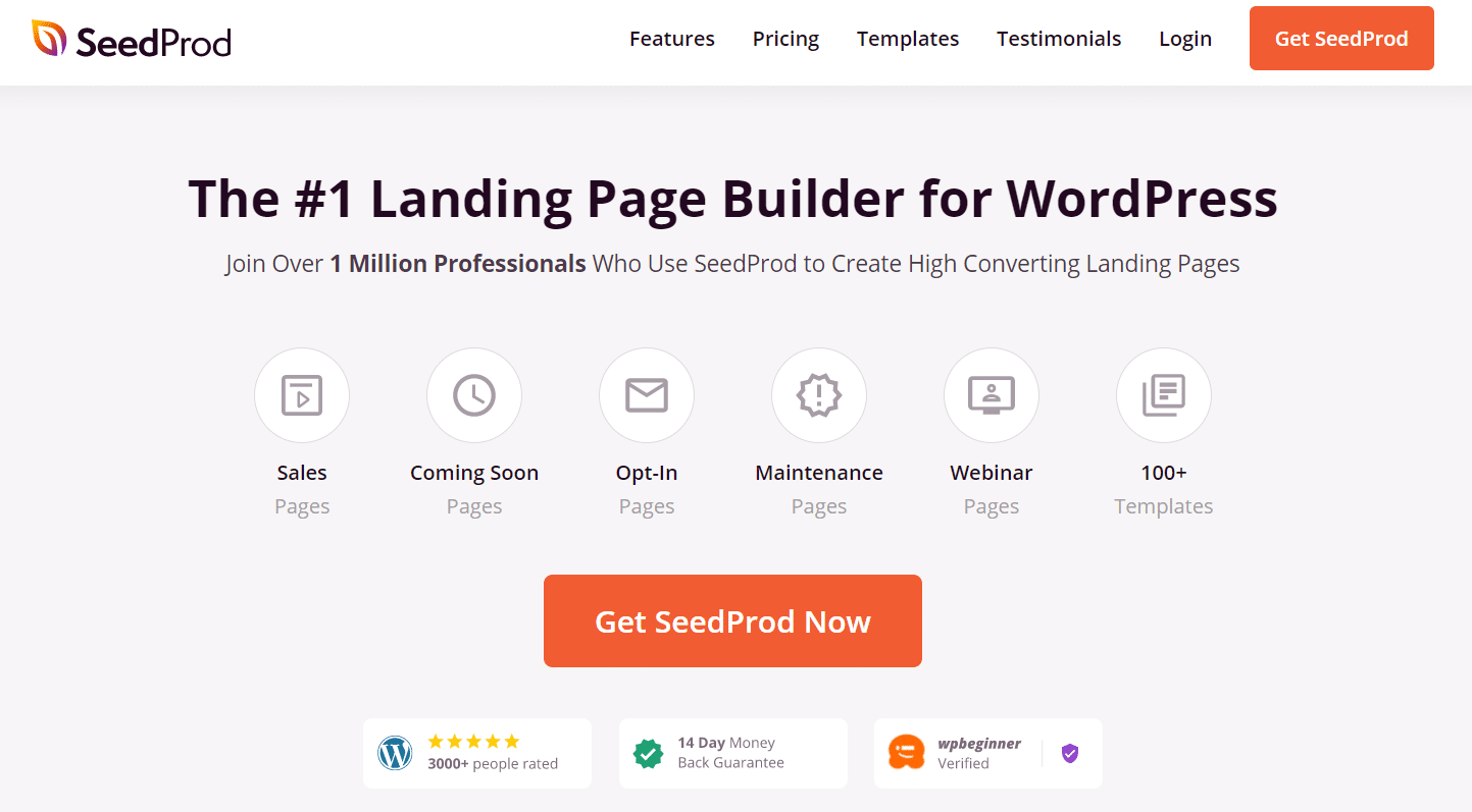 seedprod best landing page builder