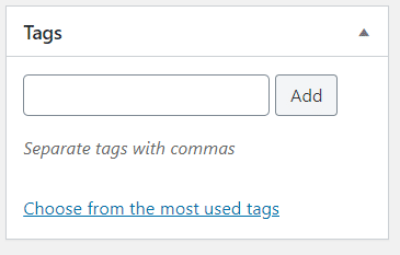 wordpress tags