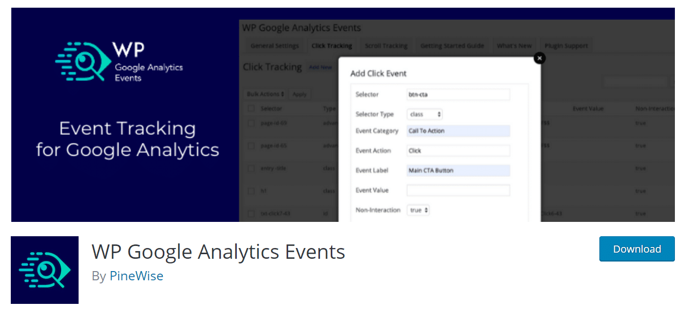 WP Google Analytics Events