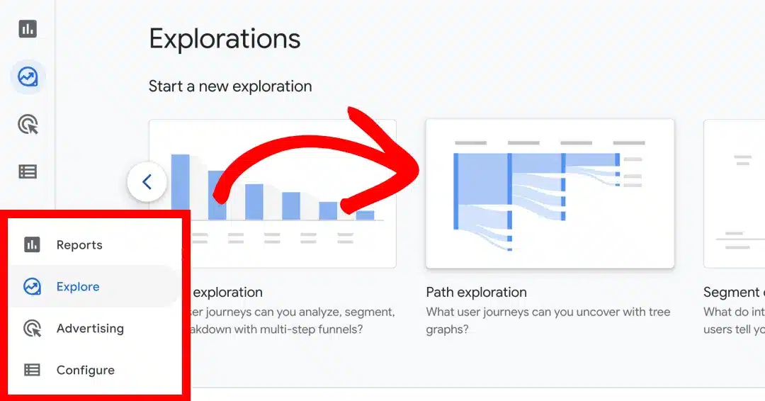 GA4 new path exploration