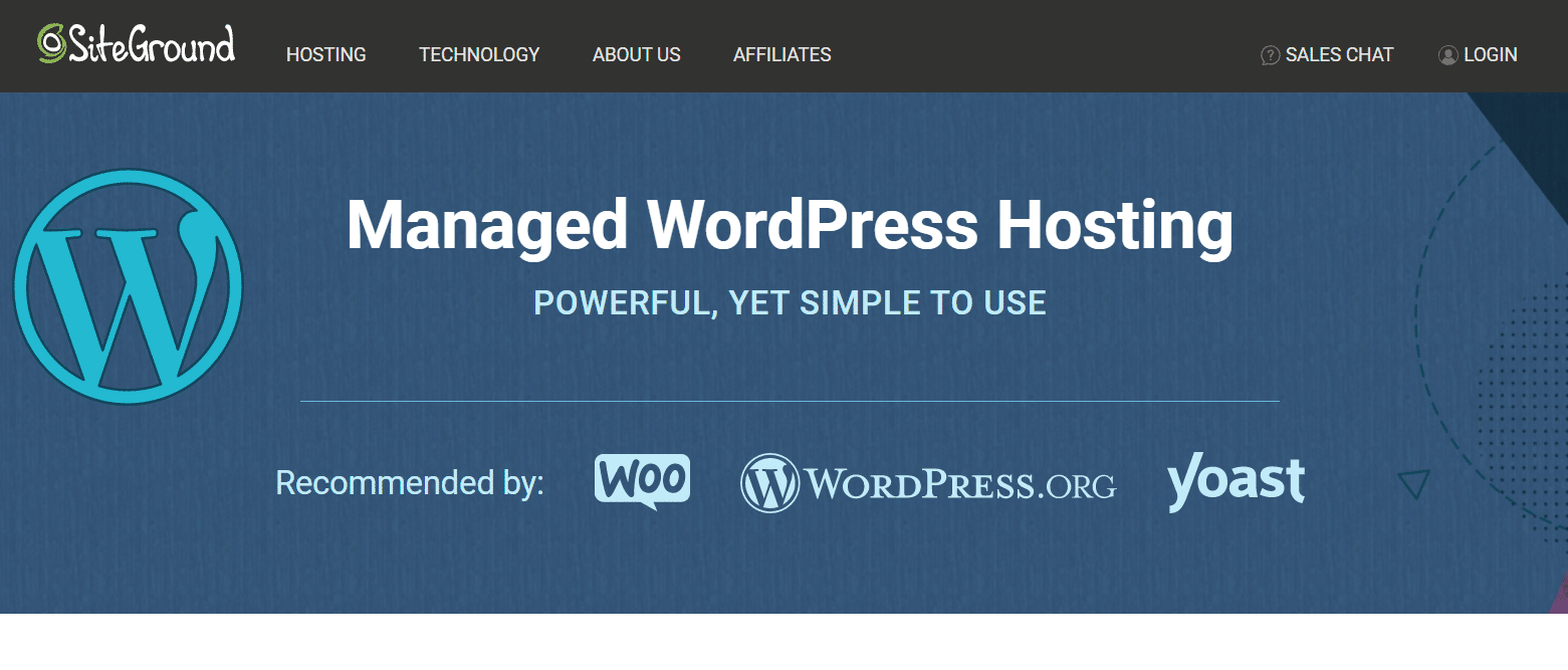 siteground managed hosting service for wordpress