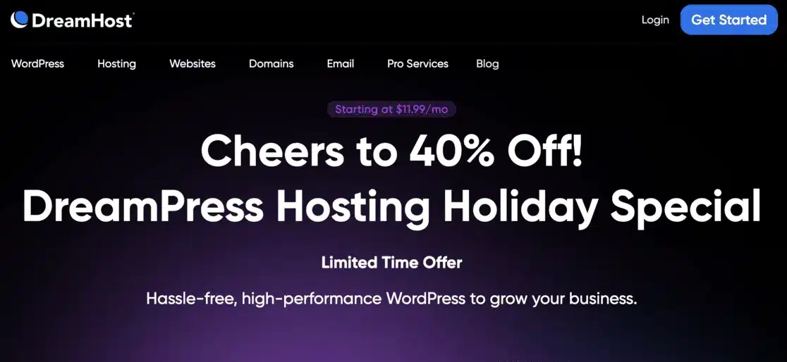 dreampress managed hosting wordpress 1