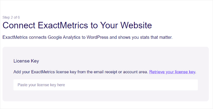 Connect ExactMetrics License Key