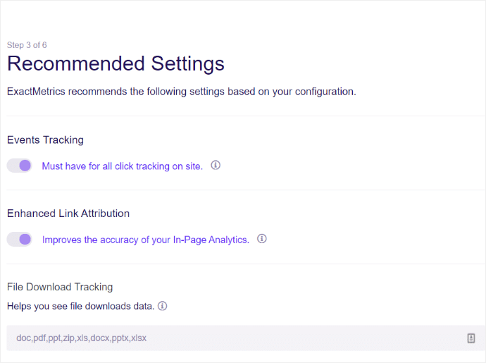 ExactMetrics Setup Step 3
