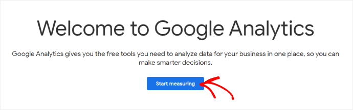 Google Analytics Setup Start Measuring