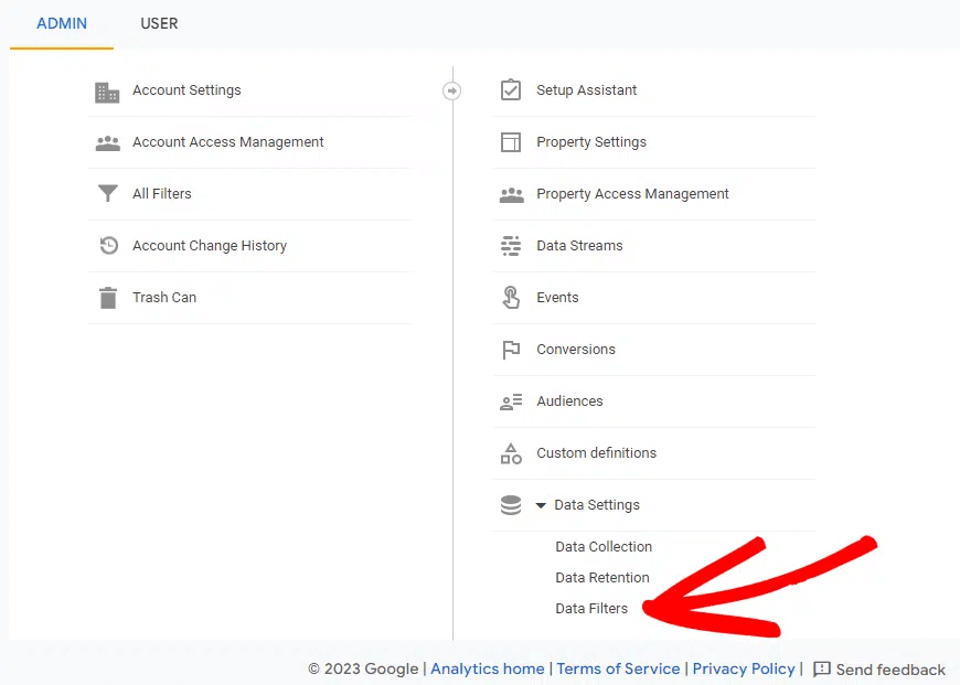 data filters in GA4