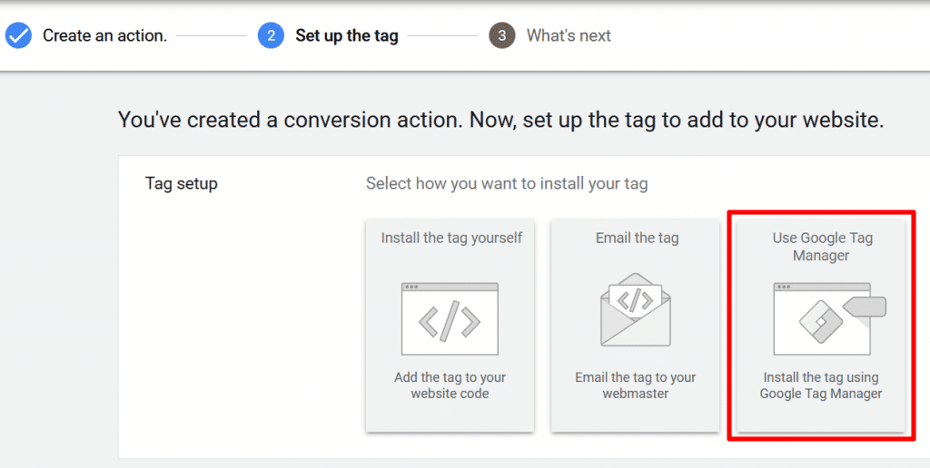 Google Ads conversion tag installation