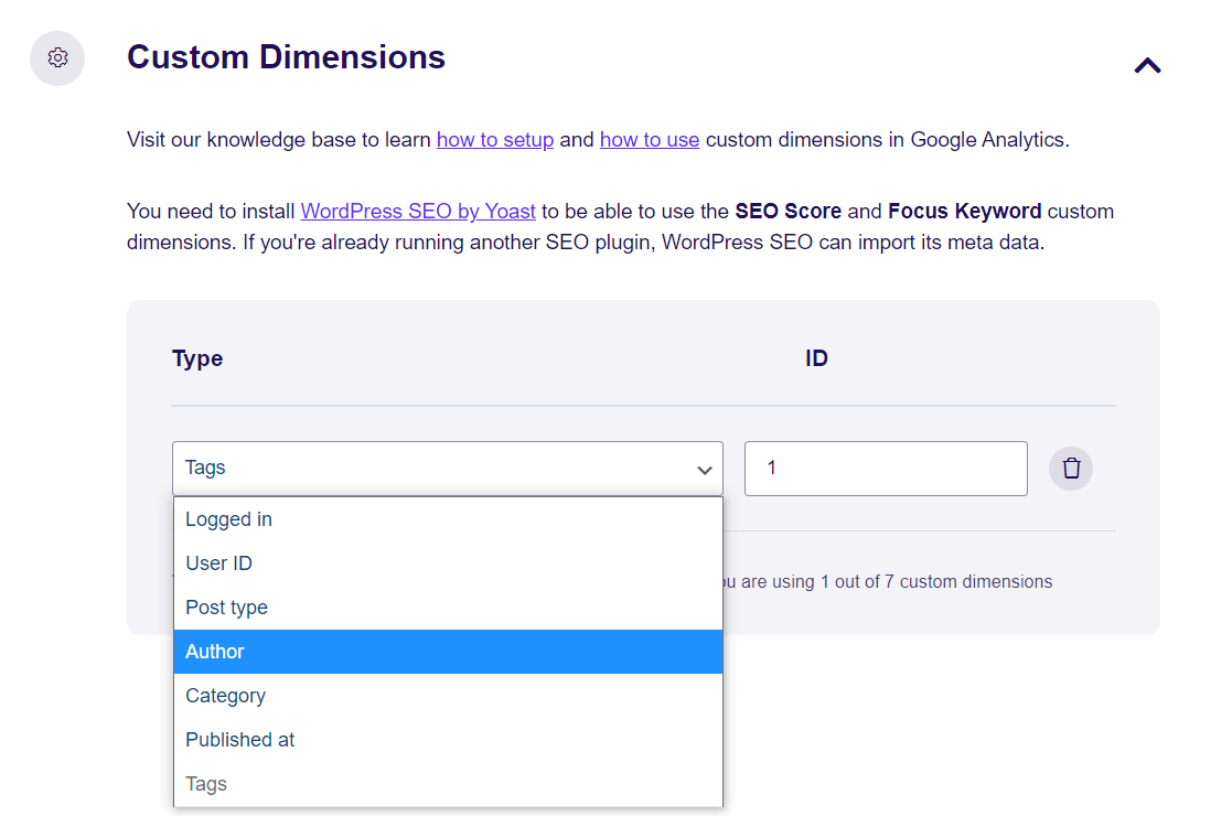 Author Dimension in ExactMetrics