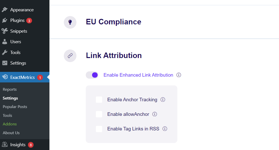 Enhanced Link Attribution in ExactMetrics