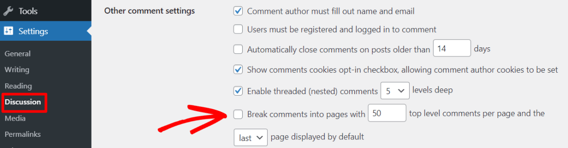 Comment pages in WordPress