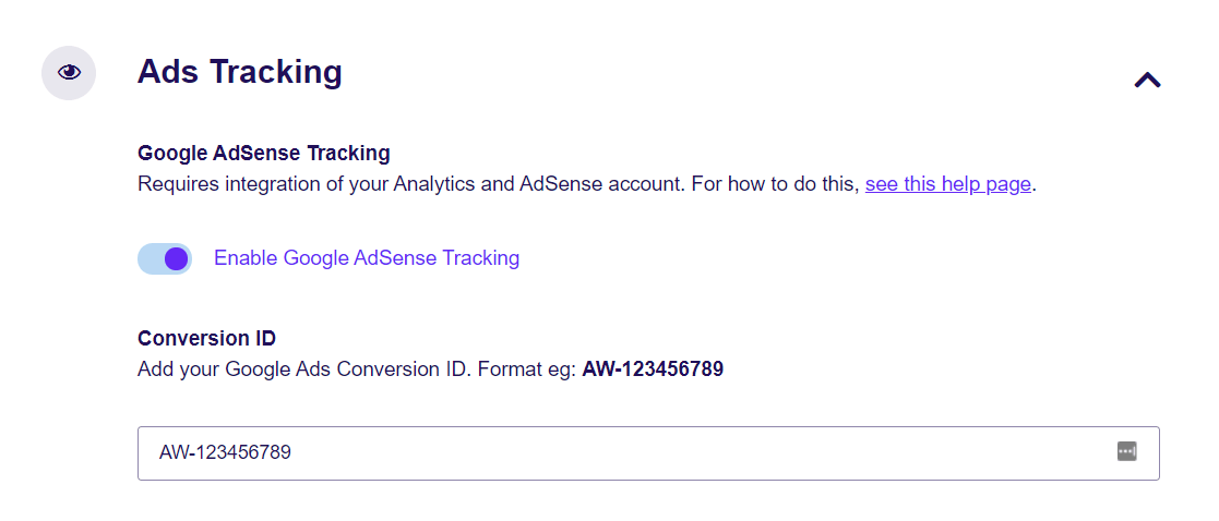 Ads conversion tracking in ExactMetrics