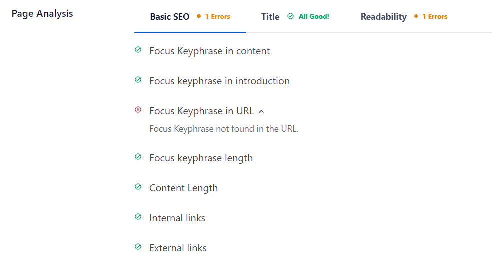 Page Analysis Example