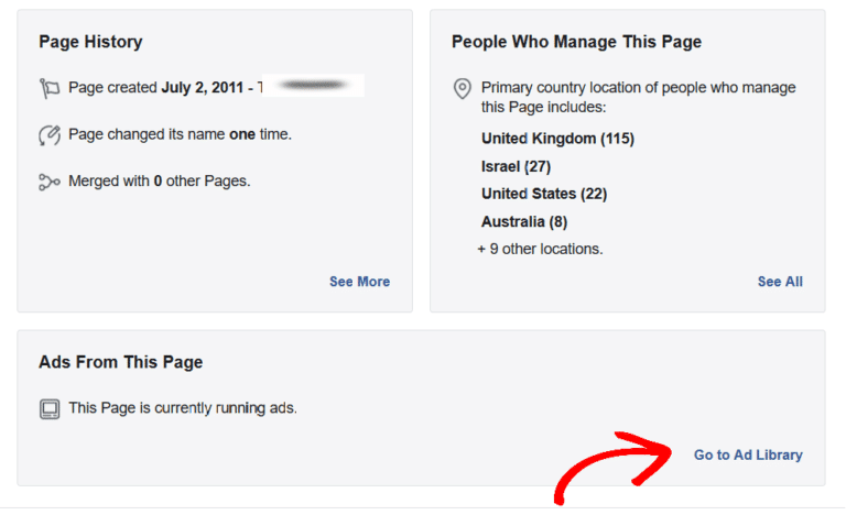 Facebook ads library