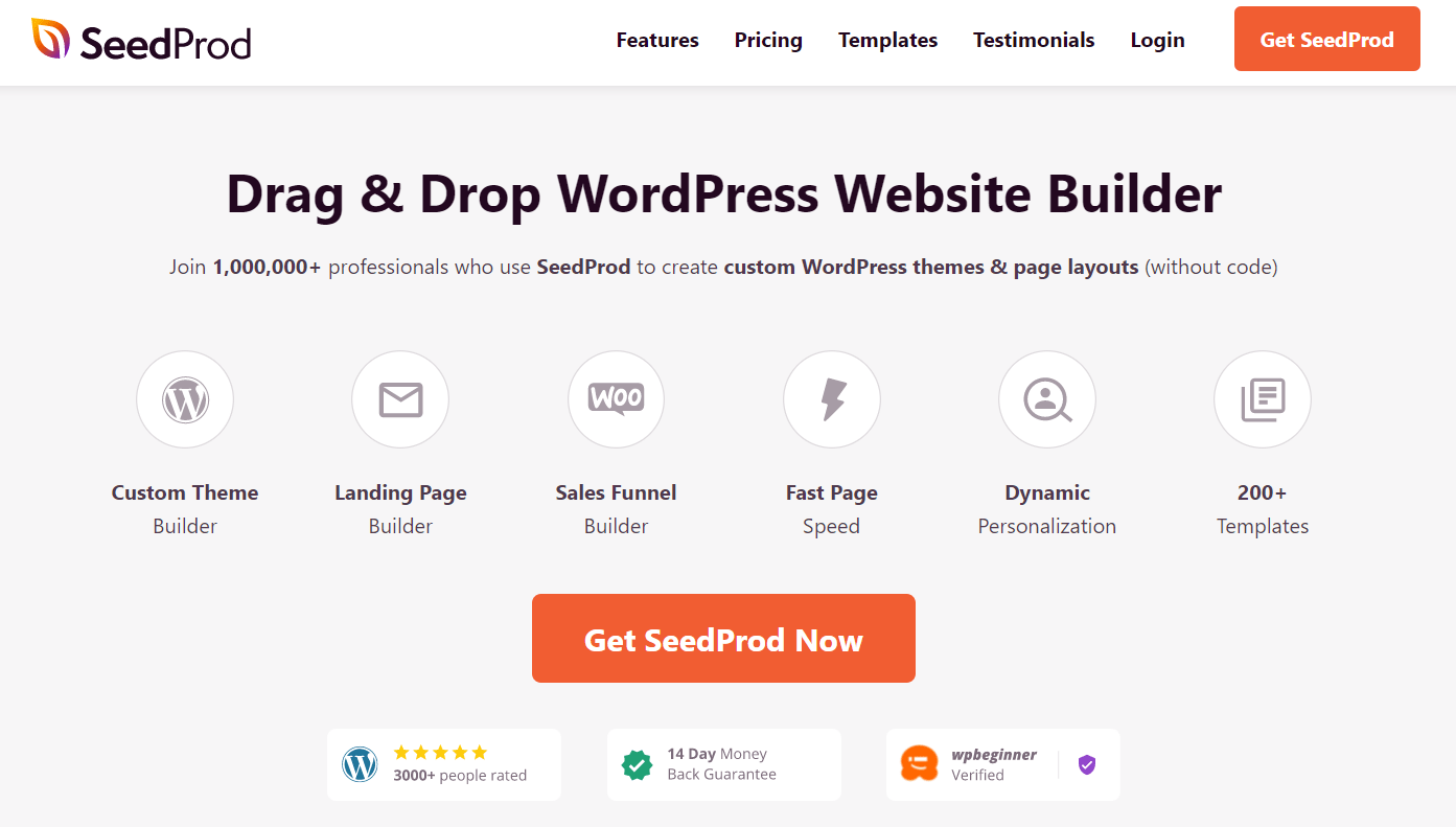 SeedProd Landing Page Plugin for WordPress