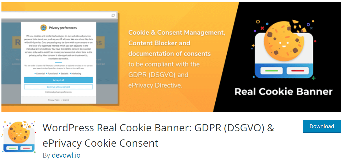 WordPress Real Cookie Banner