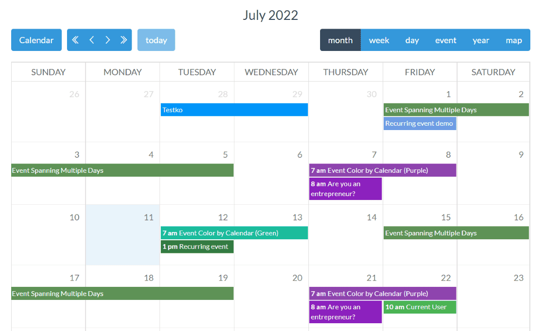 Calendarize it! Demo