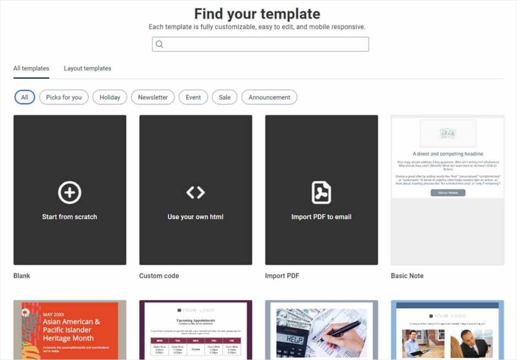 constant-contact-newsletter-templates