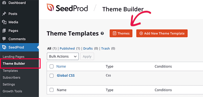 SeedProd custom theme builder