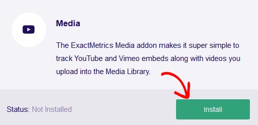 ExactMetrics Media Addon Install