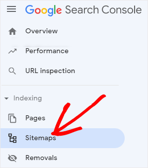 Google Search Console Sitemaps Menu