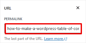 WordPress Edit Slug URL Permalink