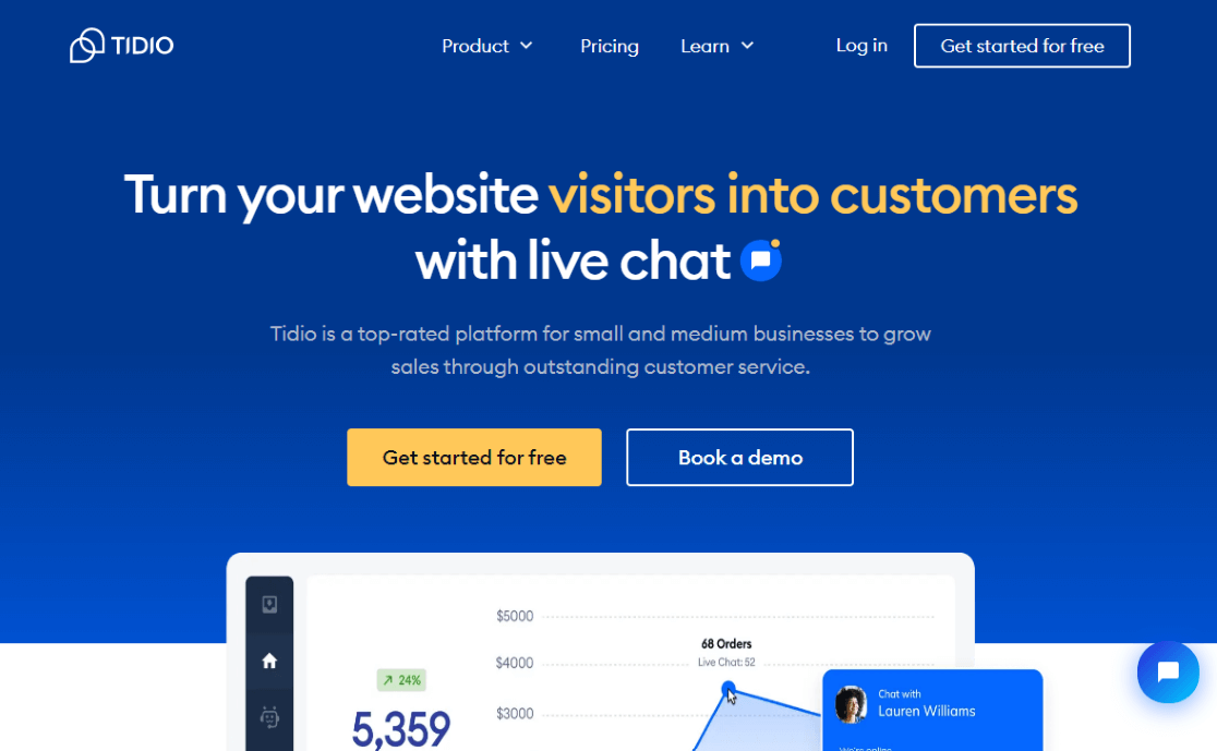 Tidio - Best WordPress Live Chat Plugins