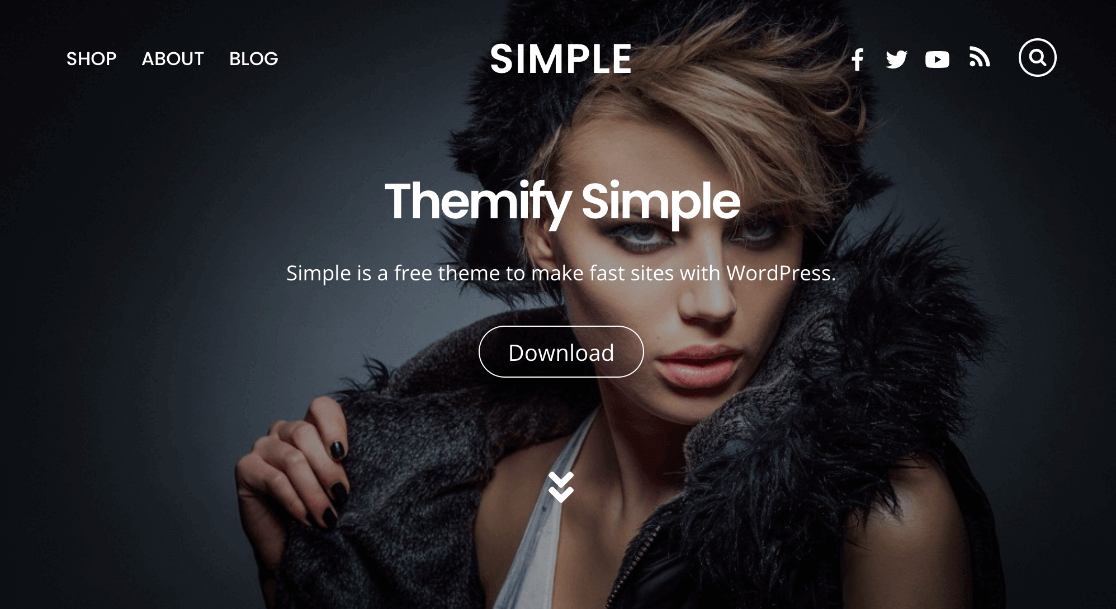 Simple free WordPress theme for Shopify eCommerce