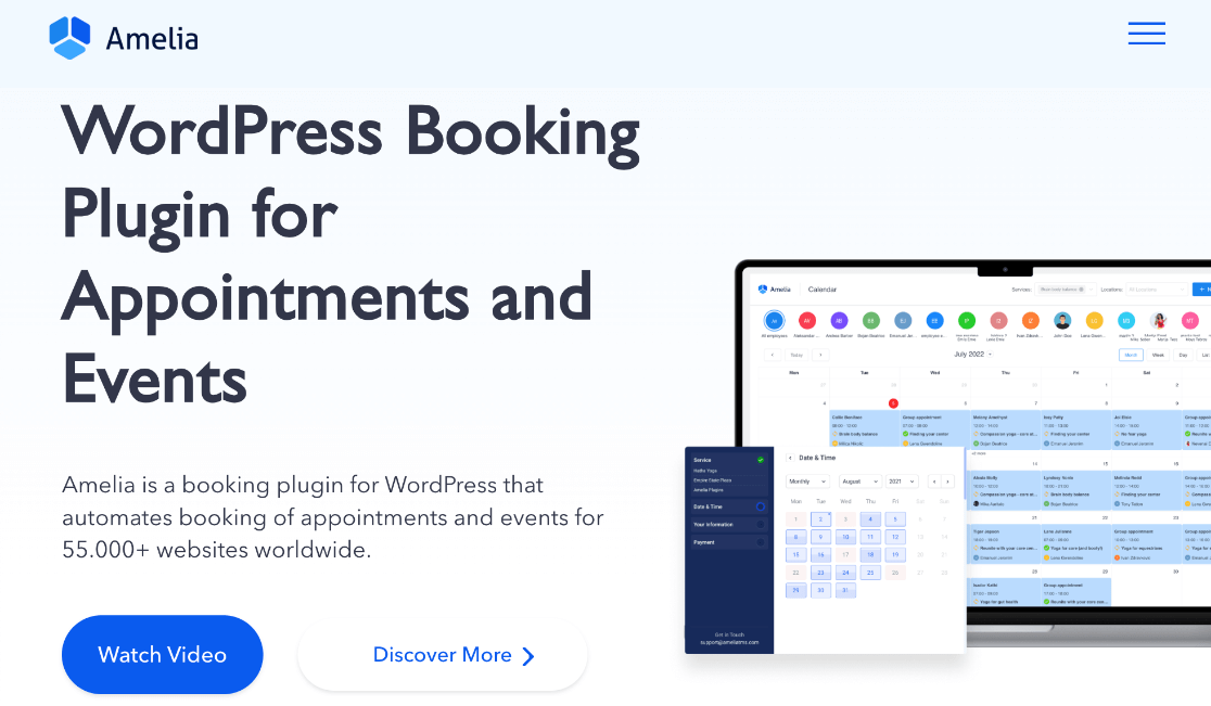 Amelia WordPress booking plugin