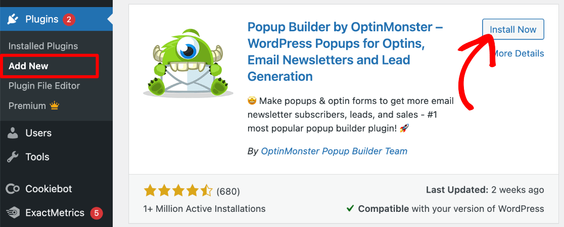 Install OptinMonster