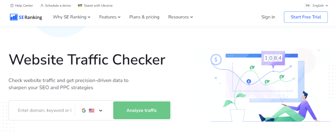 SERanking Free Website Traffic Checker