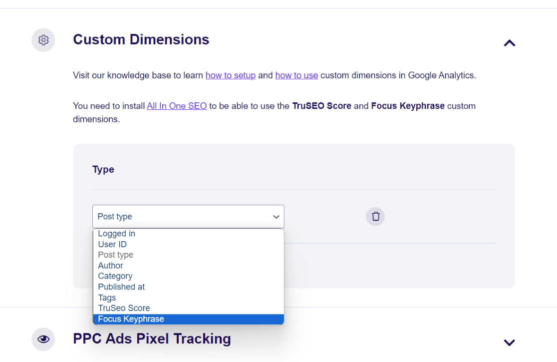 focus keyphrase dimension