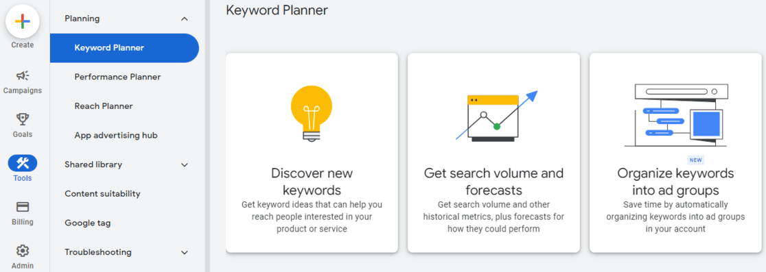 how to use google keyword planner