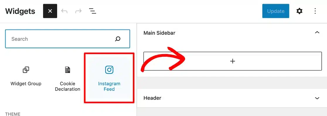 Instagram Feed add to WordPress widget