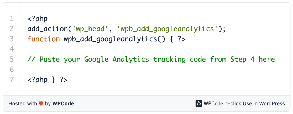 add ga4 tracking code to functions file