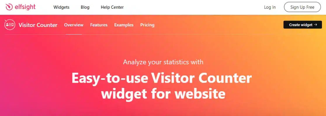 Elfsight website visitor counter