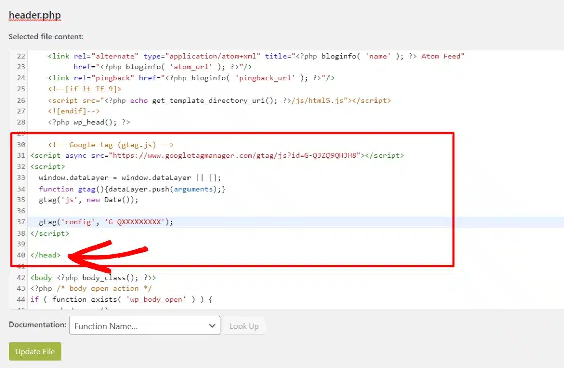 Header.php wordpress