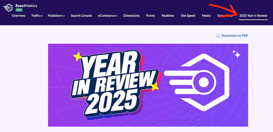 ExactMetrics Year in Review Report