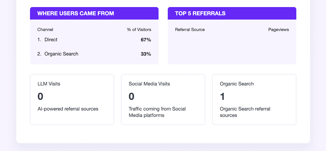 Year in Review Report - where users come from