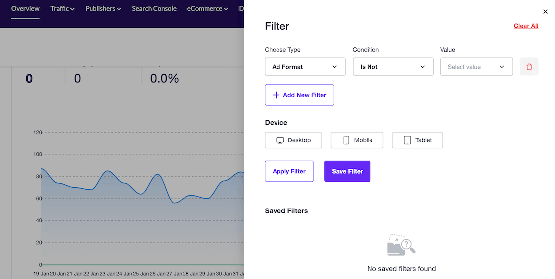 new filtering in the overview dashboard